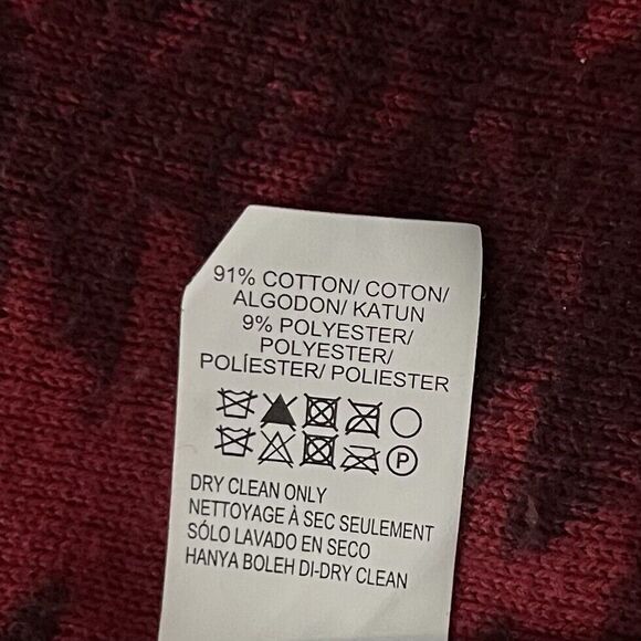 Lucky Brand Southwest Aztec Yellowstone Red Waterfall Cardigan Sweater Medium - Picture 11 of 13